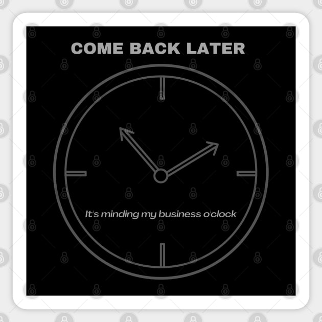 Minding My Business oClock Sticker by Blerdy Laundry